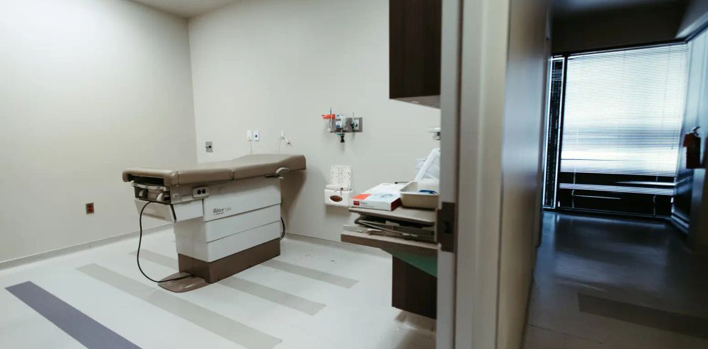 Medical equipment inside a room at the Alamo Women's Reproductive Services Clinic in San Antonio, Texas.